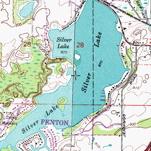 Topographic Map of Silver Lake, MI
