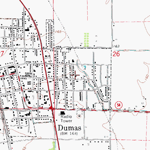 Topographic Map of Holy Child Catholic Church, AR