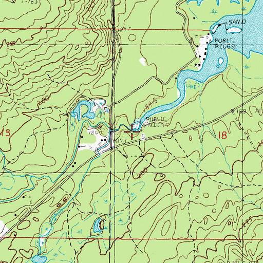 Topographic Map of Silver River, MI