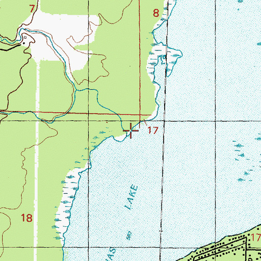Topographic Map of Sims Creek, MI