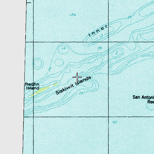 Topographic Map of Siskiwit Islands, MI
