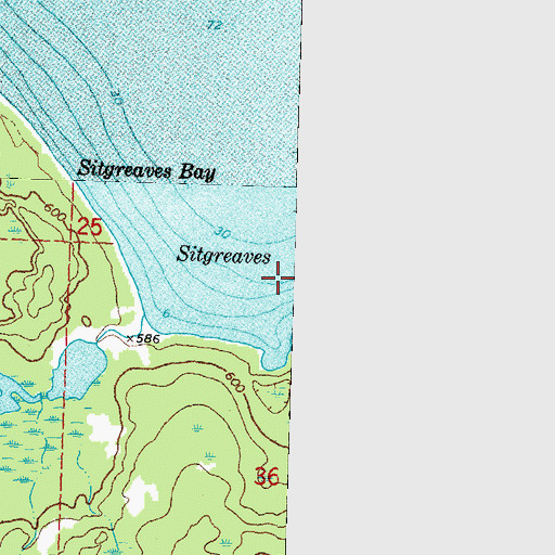 Topographic Map of Sitgreaves Bay, MI
