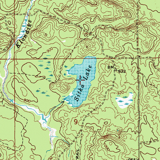 Topographic Map of Sitka Lake, MI