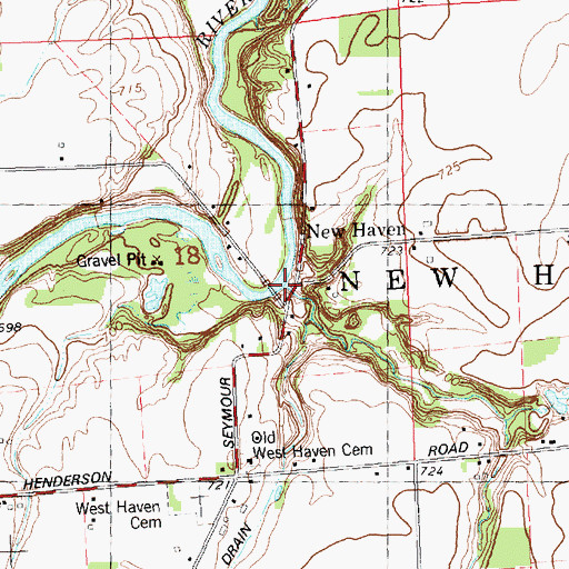 Topographic Map of Sixmile Creek, MI
