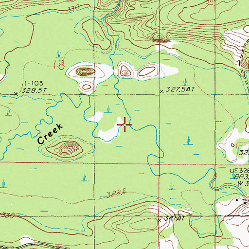 Topographic Map of Sixmile Creek, MI