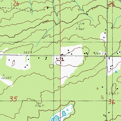 Topographic Map of Skanee School, MI