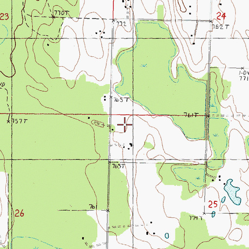 Topographic Map of Skiera School, MI