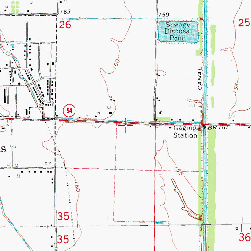 Topographic Map of Dumas Church of Christ, AR