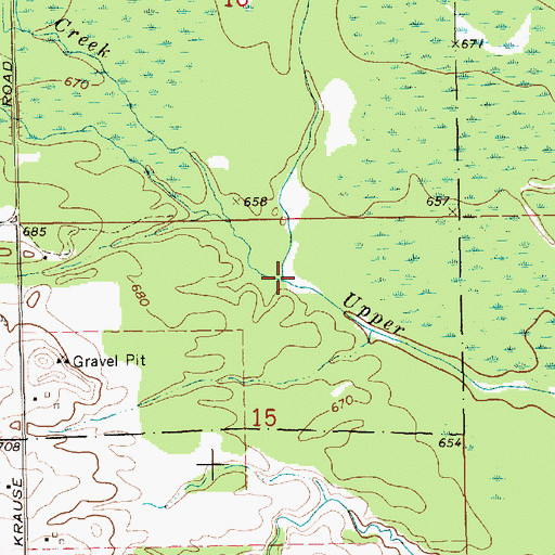 Topographic Map of Skunk Creek, MI