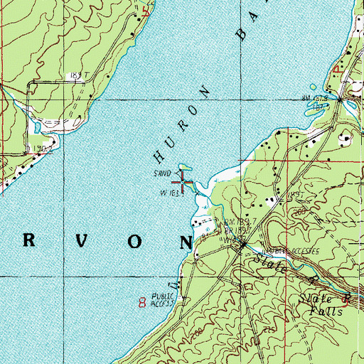 Topographic Map of Slate River, MI