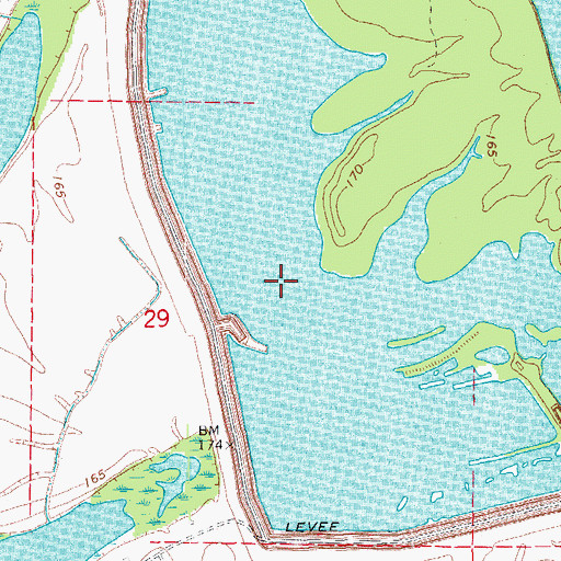 Topographic Map of Mud Lake, AR