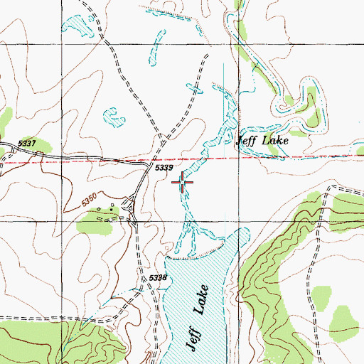 Topographic Map of Jeff Lake Draw, AZ