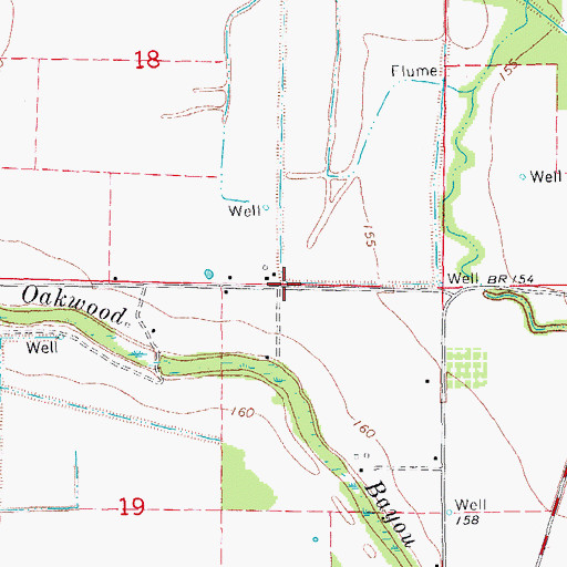 Topographic Map of Oaklawn, AR