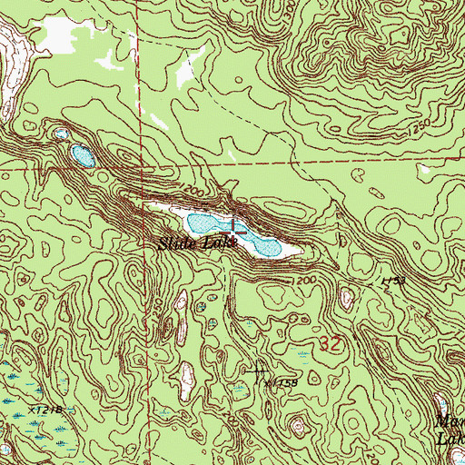 Topographic Map of Slide Lake, MI