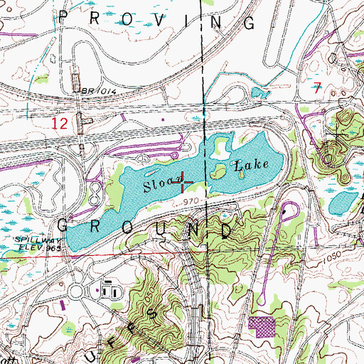 Topographic Map of Sloan Lake, MI