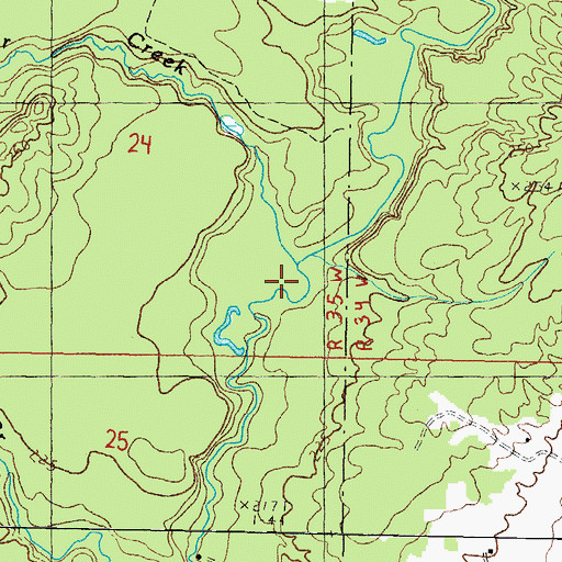 Topographic Map of Small Bear Creek, MI
