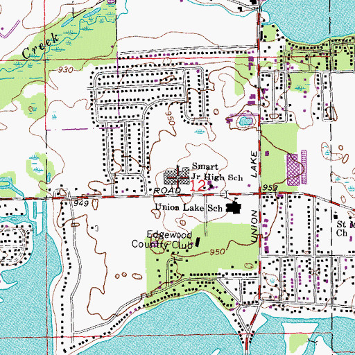 Topographic Map of Smart Junior High School, MI