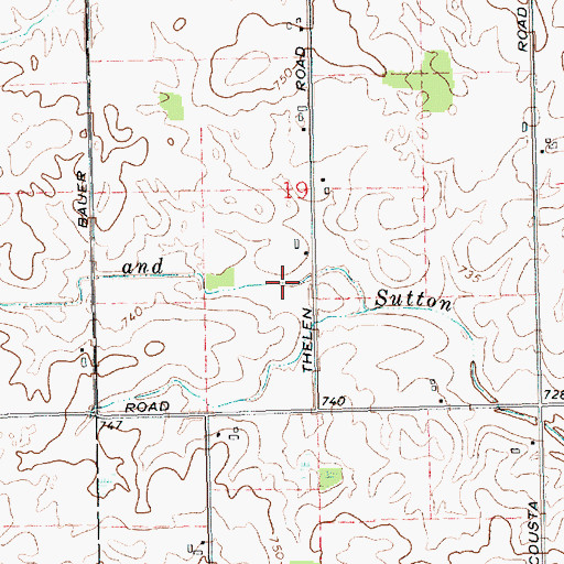 Topographic Map of Smith and Sutton Drain, MI