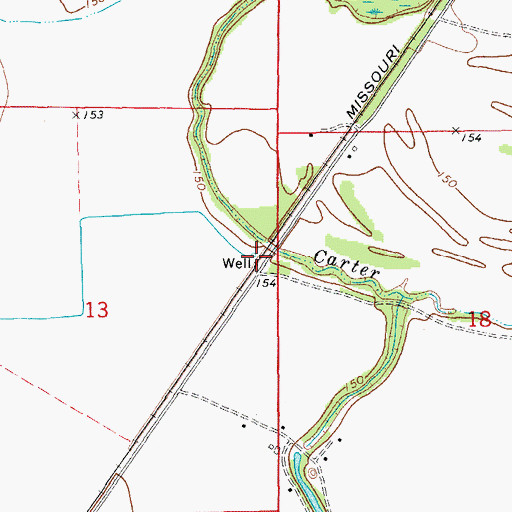 Topographic Map of Lacy (historical), AR