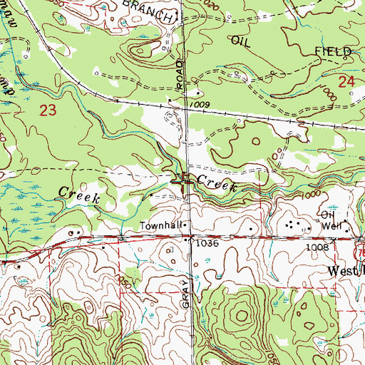 Topographic Map of Smith Creek, MI