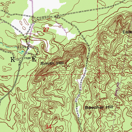 Topographic Map of Smith Hill, MI