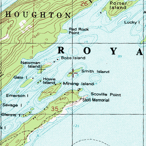 Topographic Map of Smith Island, MI