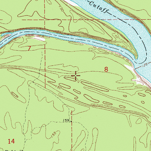 Topographic Map of Rosemary Landing (historical), AR