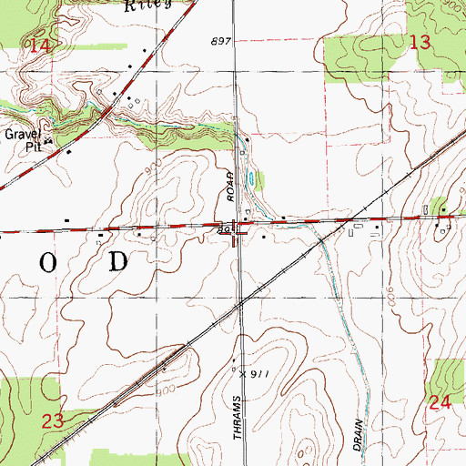 Topographic Map of Smith School, MI