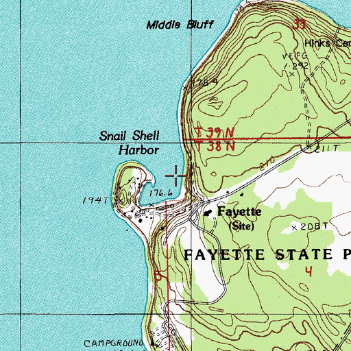 Topographic Map of Snail Shell Harbor, MI