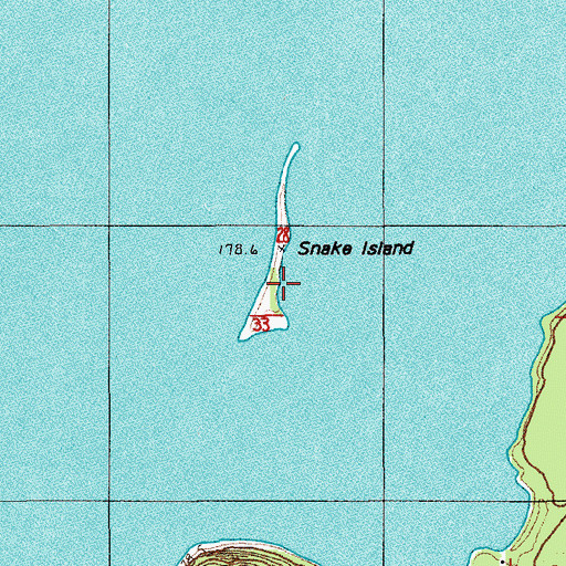 Topographic Map of Snake Island, MI