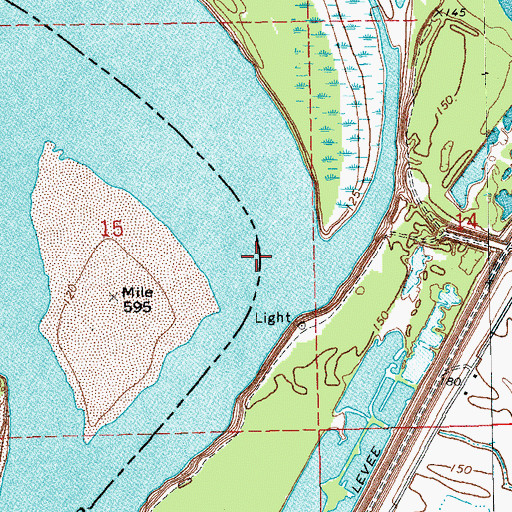 Topographic Map of Victoria Bend, AR