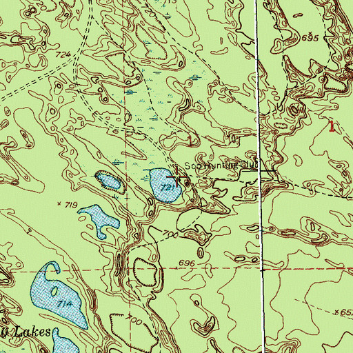 Topographic Map of Soo Hunting Club, MI