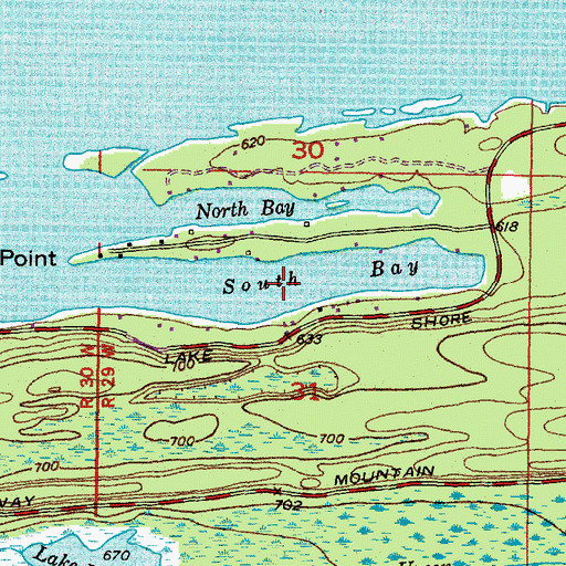 Topographic Map of South Bay, MI