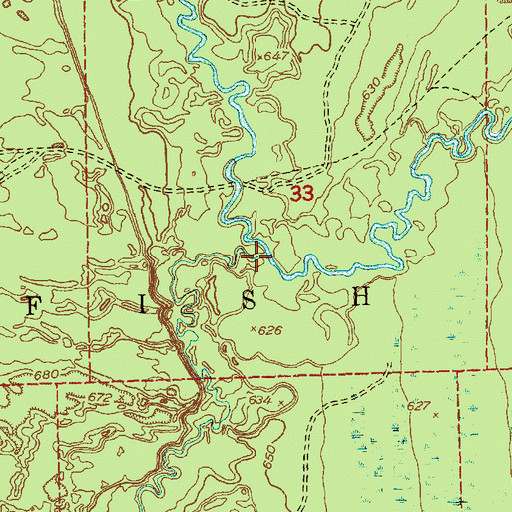 Topographic Map of South Branch Shelldrake River, MI