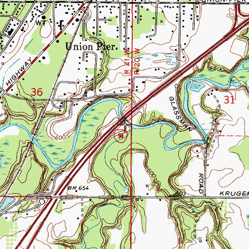 Topographic Map of South Branch Galien River, MI