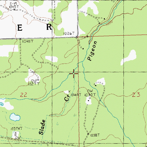 Topographic Map of South Branch Pigeon River, MI
