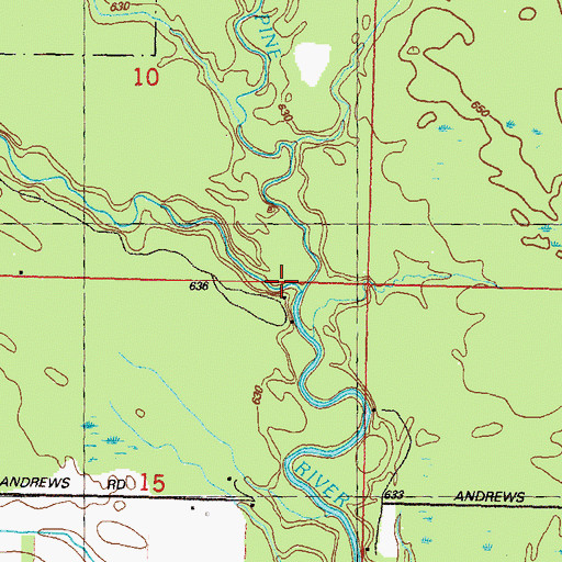 Topographic Map of South Branch Pine River, MI