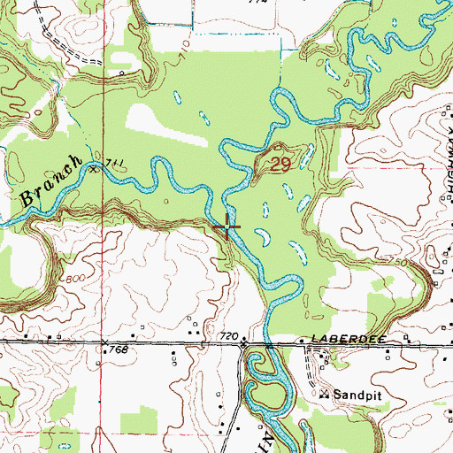 Topographic Map of South Branch River Raisin, MI