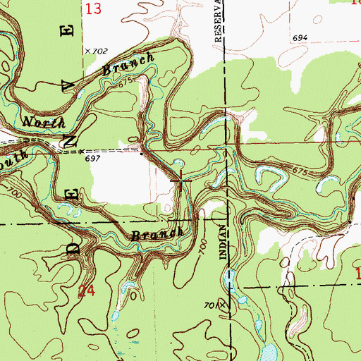 Topographic Map of South Branch Salt River, MI