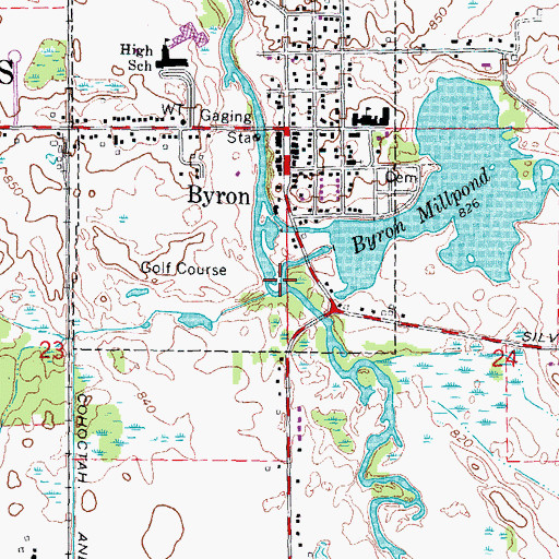 Topographic Map of South Branch Shiawassee River, MI