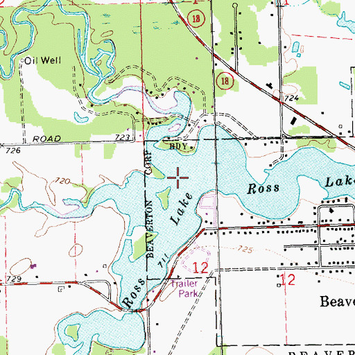 Topographic Map of South Branch Tobacco River, MI