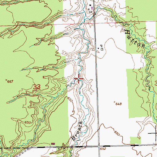 Topographic Map of South Branch Waiska River, MI