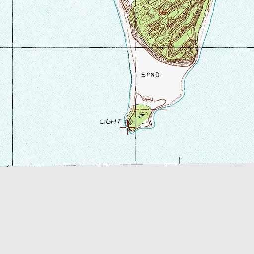 Topographic Map of South Fox Island Lighthouse, MI