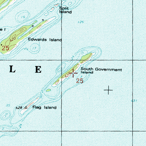 Topographic Map of South Government Island, MI