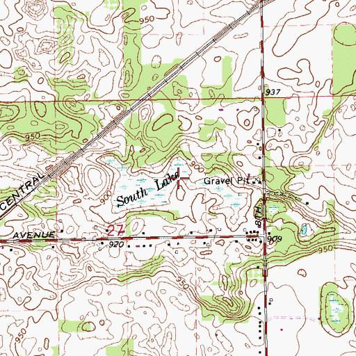 Topographic Map of South Lake, MI