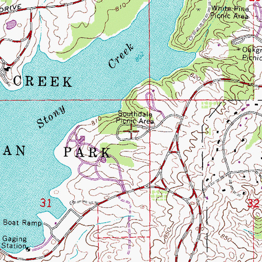 Topographic Map of Southdale Picnic Area, MI