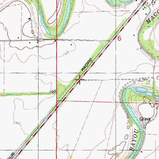 Topographic Map of Bogota (historical), AR