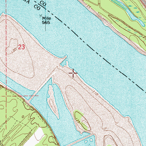 Topographic Map of Chicot Landing (historical), AR