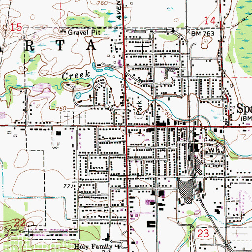 Topographic Map of Sparta, MI
