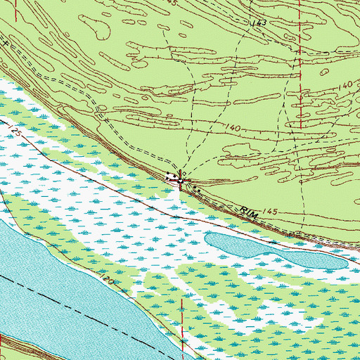 Topographic Map of Jersey Point, AR